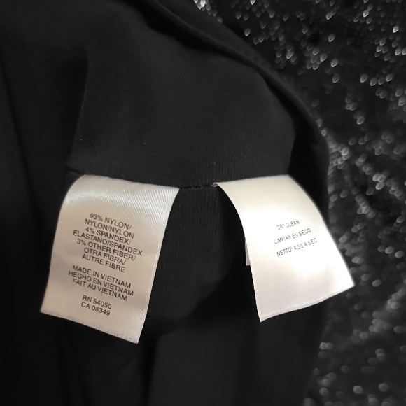 Jones New York Black Sheath Midi Dress V-Neck Sleeveless - Picture 7 of 10